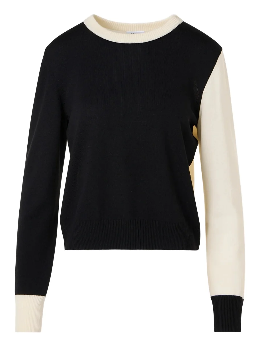 Akris punto Women's Colorblocked Wool Crewneck Sweater