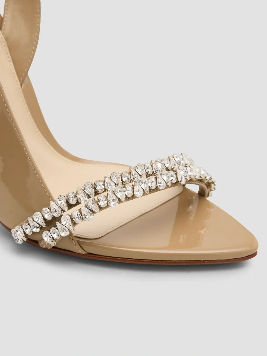 Alexandre Birman Women's Nicole 100MM Embellished Patent Leather Stiletto Sandals | Thumbnail 6
