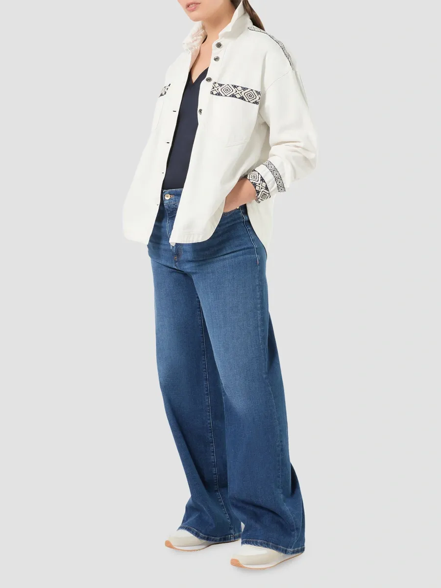 Marina Rinaldi Women's Wide Leg Stretch Denim Jeans | Thumbnail 2 Marina Rinaldi Women's Wide Leg Stretch Denim Jeans | Thumbnail 2