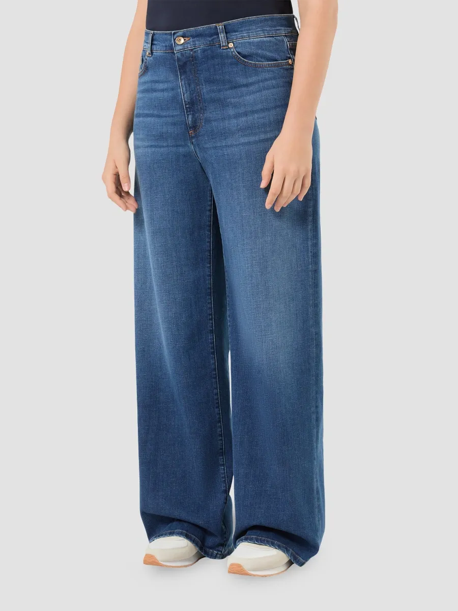 Marina Rinaldi Women's Wide Leg Stretch Denim Jeans | Thumbnail 3 Marina Rinaldi Women's Wide Leg Stretch Denim Jeans | Thumbnail 3