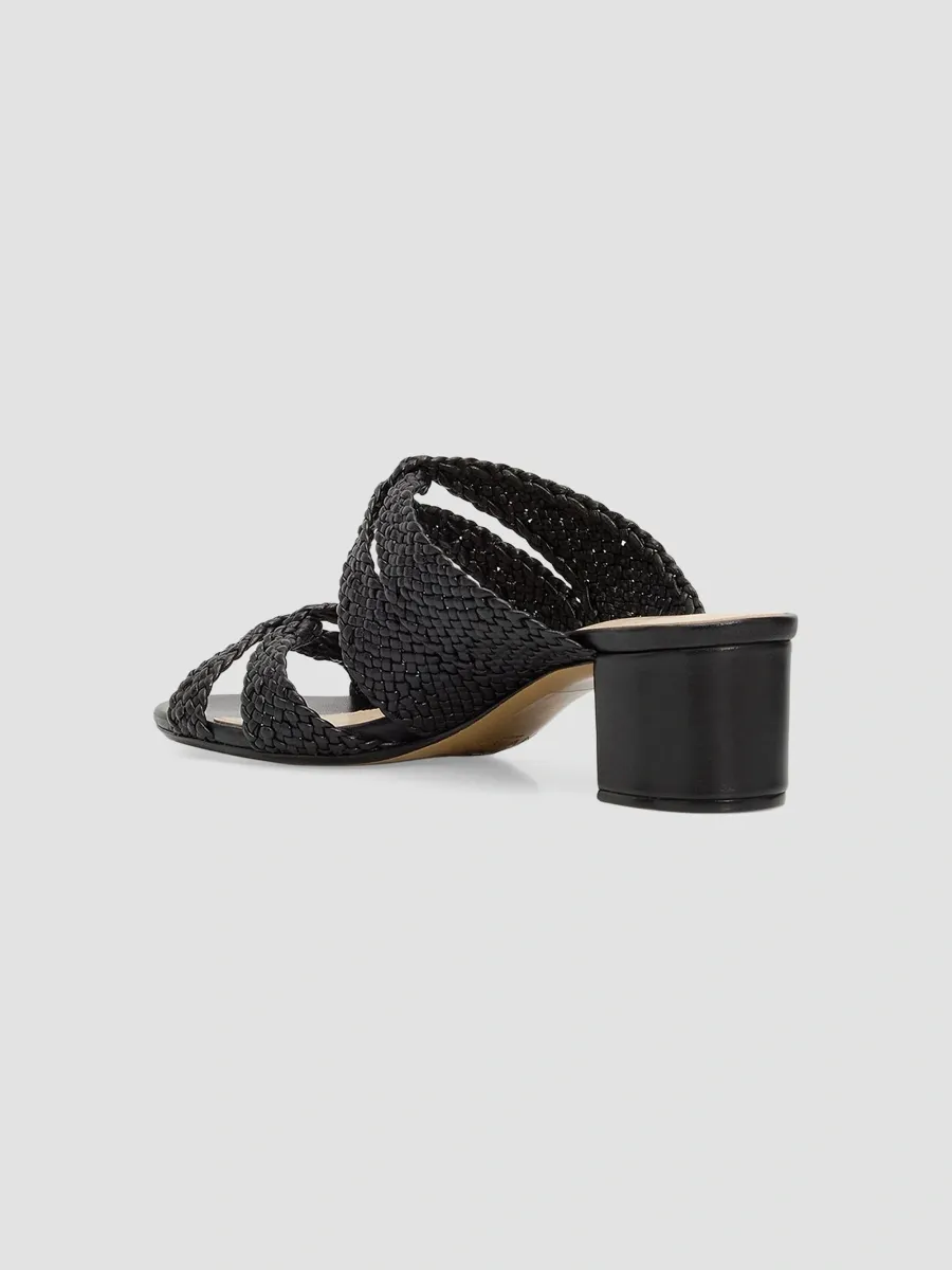 Alexandre Birman Women's Sabrina 45MM Leather Block-Heel Mules | Thumbnail 2