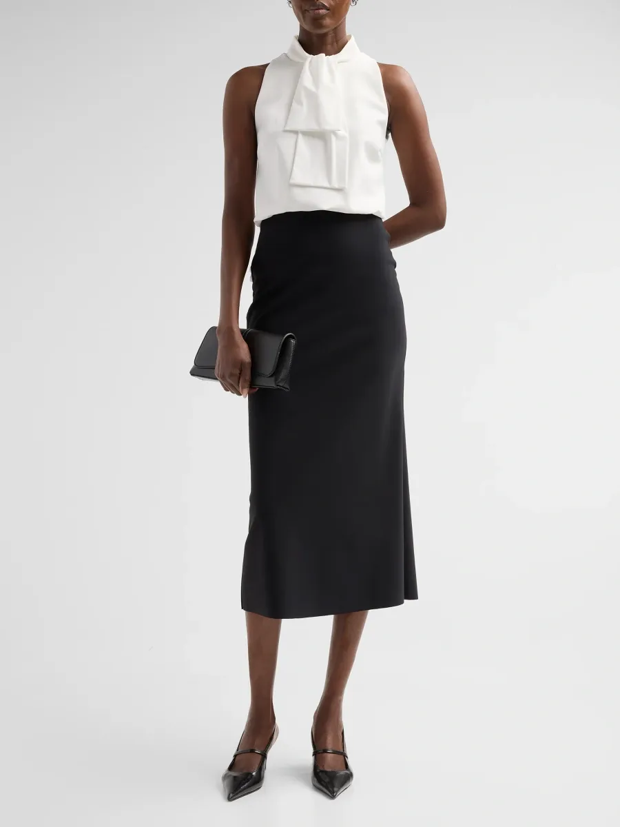 Chiara Boni La Petite Robe Women's Silke Tie-Neck Colorblock Midi Dress | Thumbnail 2 Chiara Boni La Petite Robe Women's Silke Tie-Neck Colorblock Midi Dress | Thumbnail 2