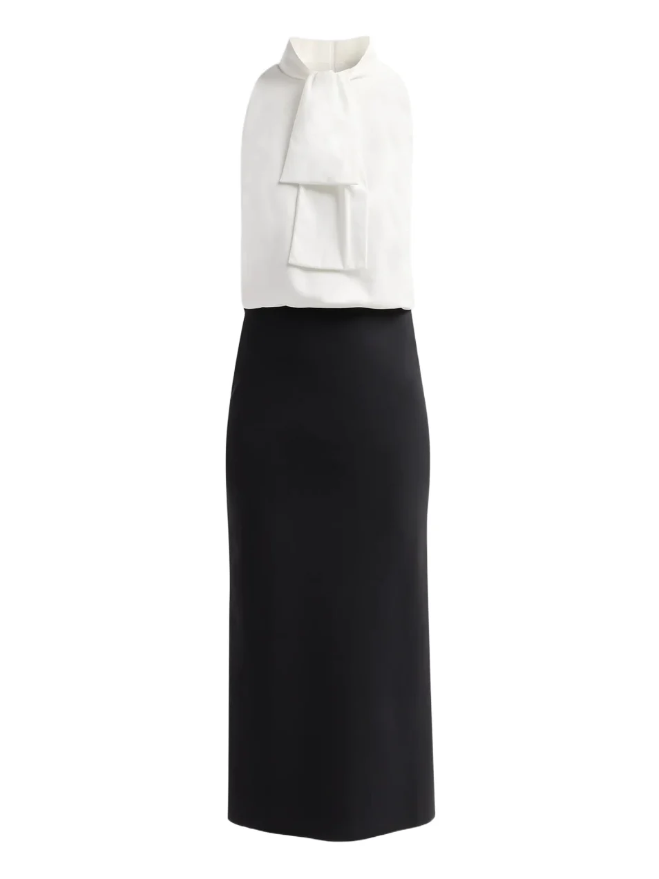 Chiara Boni La Petite Robe Women's Silke Tie-Neck Colorblock Midi Dress