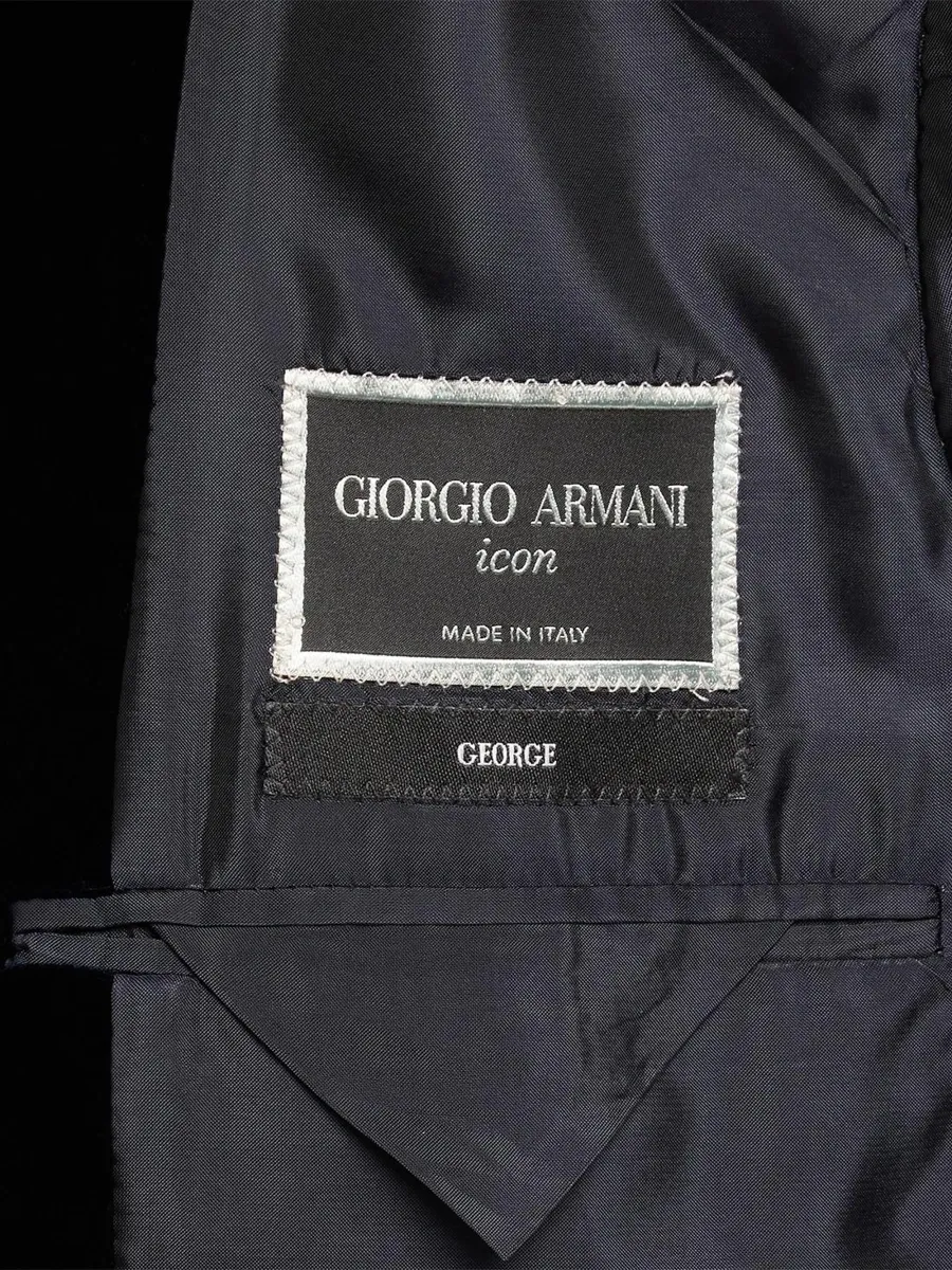 Giorgio Armani Men's Velvet Single-Breasted Velvet Dinner Jacket | Thumbnail 6 Giorgio Armani Men's Velvet Single-Breasted Velvet Dinner Jacket | Thumbnail 6