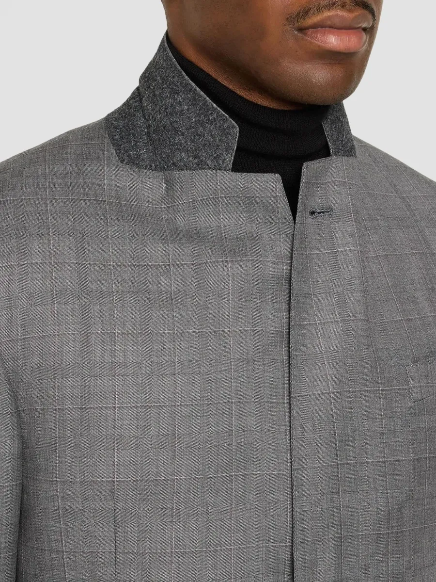Emporio Armani Men's Contrast Plaid Wool Single-Breasted Suit | Thumbnail 8 Emporio Armani Men's Contrast Plaid Wool Single-Breasted Suit | Thumbnail 8