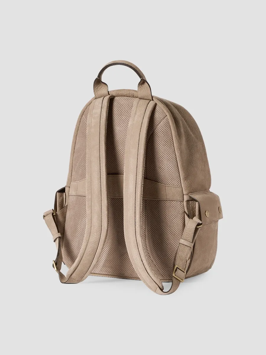 Brunello Cucinelli Men's Textured Nubuck Travel Backpack | Thumbnail 3