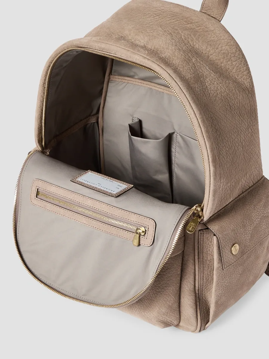 Brunello Cucinelli Men's Textured Nubuck Travel Backpack | Thumbnail 5