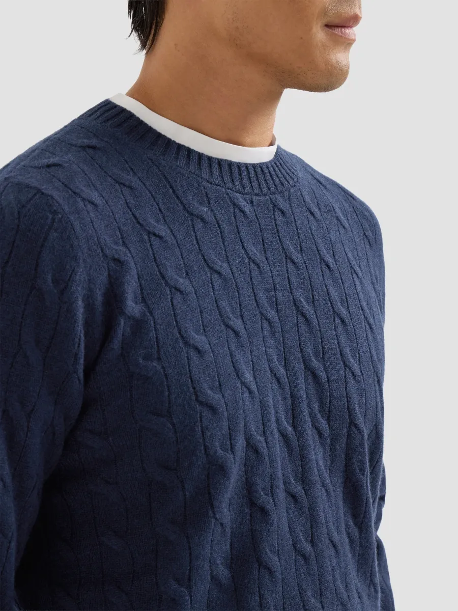 Brunello Cucinelli Men's Cashmere Cable Knit Sweater | Thumbnail 5 Brunello Cucinelli Men's Cashmere Cable Knit Sweater | Thumbnail 5
