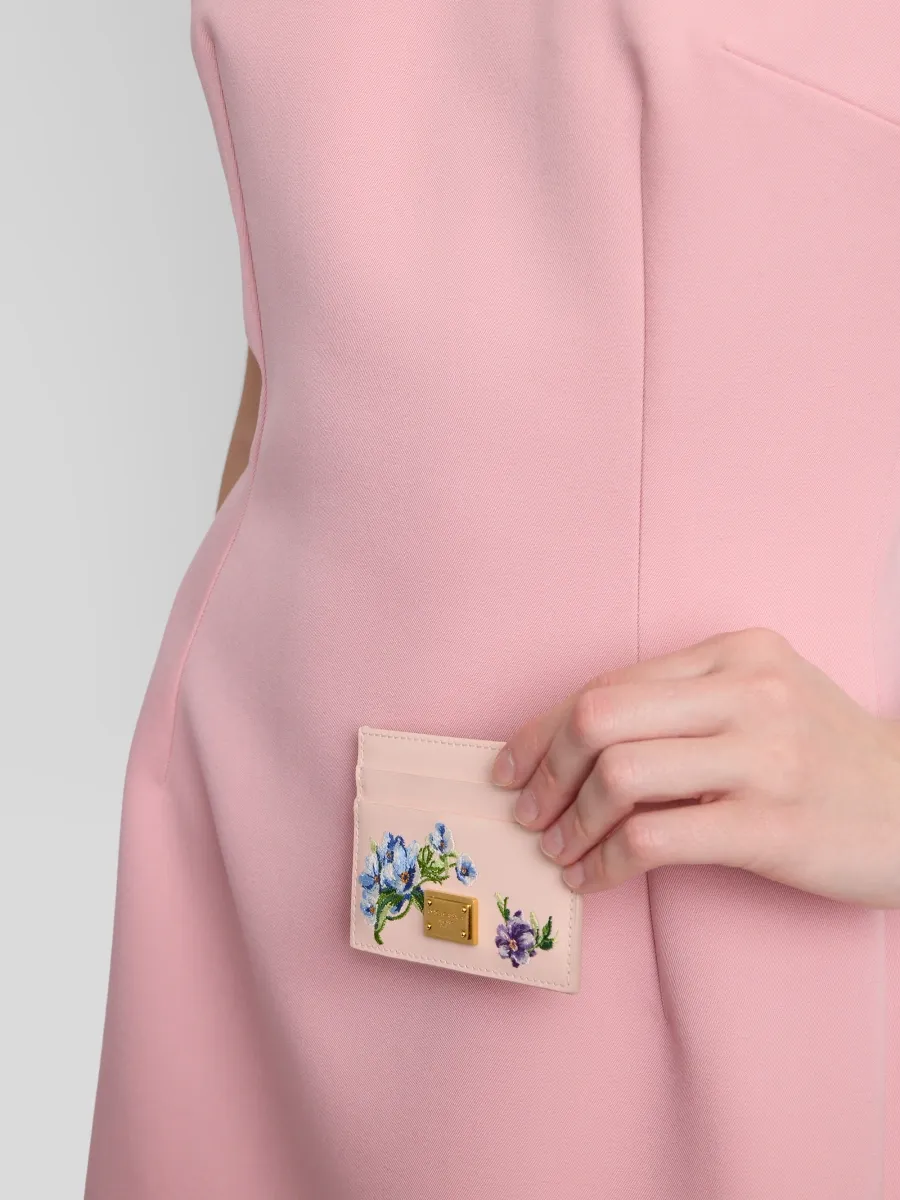 Dolce & Gabbana Women's Floral Leather Card Case | Thumbnail 2