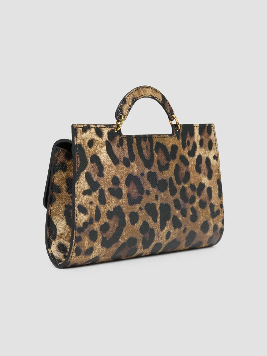 Dolce & Gabbana Women's My Sicily Leopard-Print Leather Top Handle Bag | Thumbnail 4