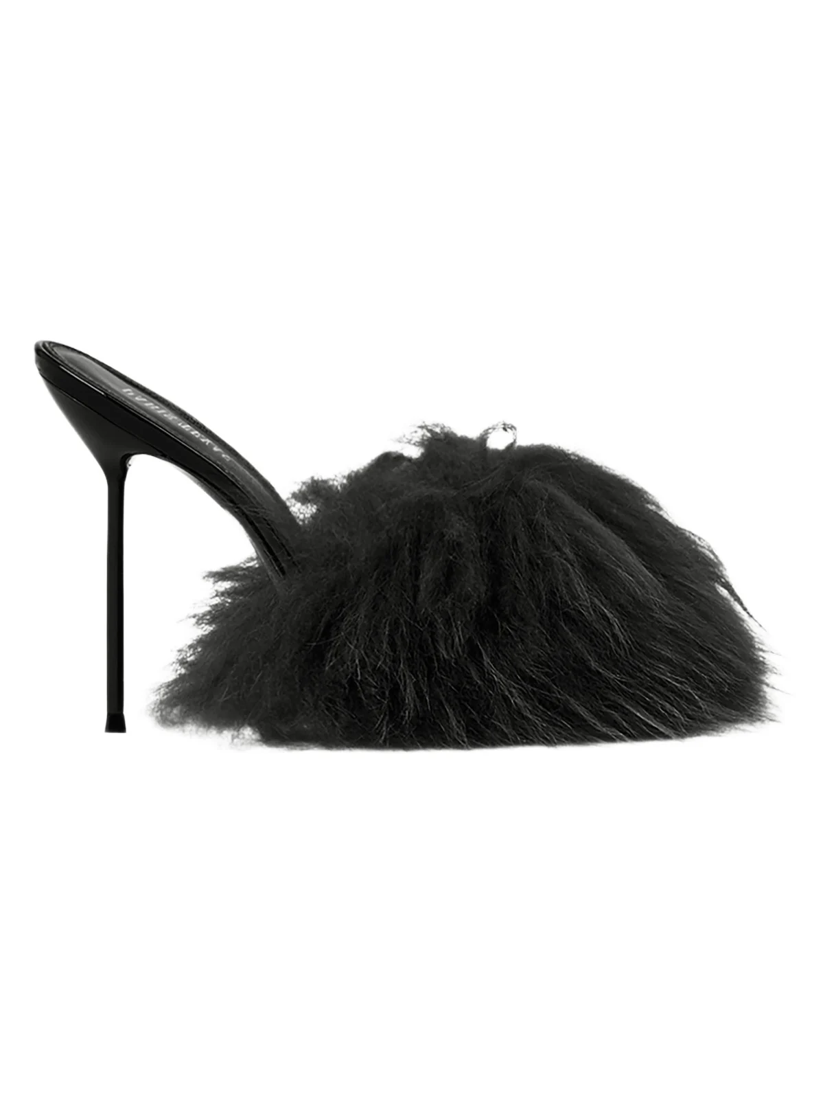 Paris Texas Women's Lidia 105MM Shearling & Leather Mules - Black