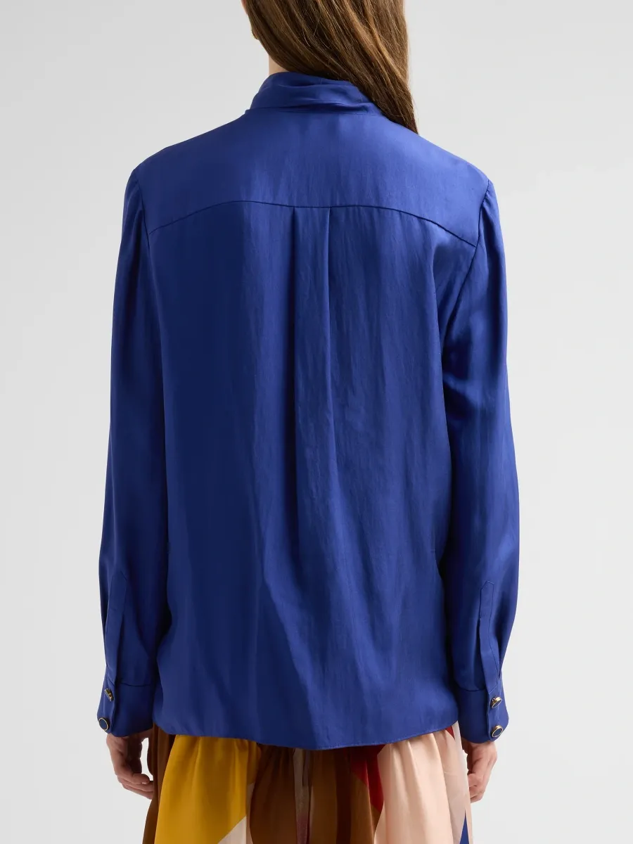 Zimmermann Women's Silk Twill Knot Blouse | Thumbnail 3 Zimmermann Women's Silk Twill Knot Blouse | Thumbnail 3