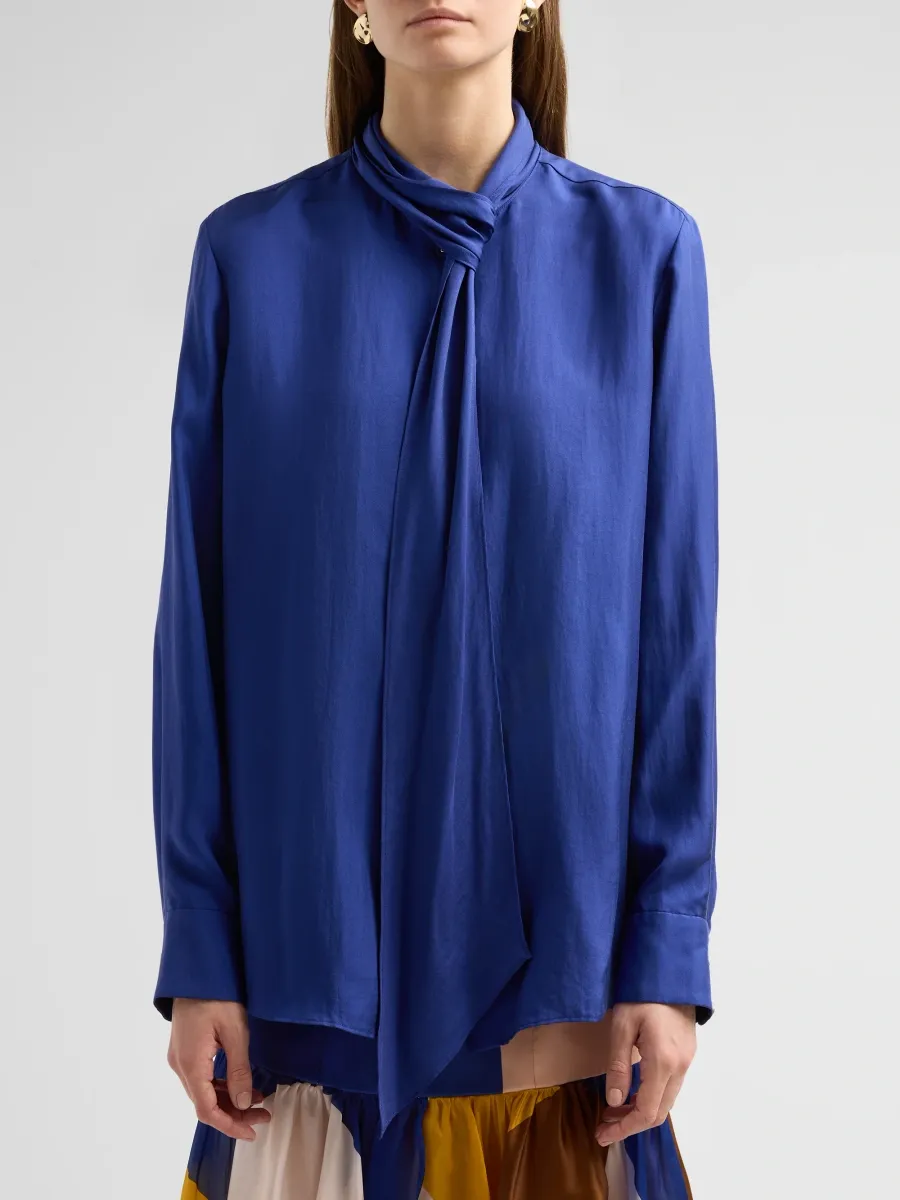 Zimmermann Women's Silk Twill Knot Blouse | Thumbnail 4 Zimmermann Women's Silk Twill Knot Blouse | Thumbnail 4