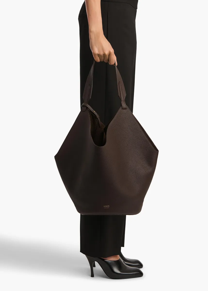 Khaite Medium Lotus Tote In Espresso Pebbled Leather | Thumbnail 5 Khaite Medium Lotus Tote In Espresso Pebbled Leather | Thumbnail 5