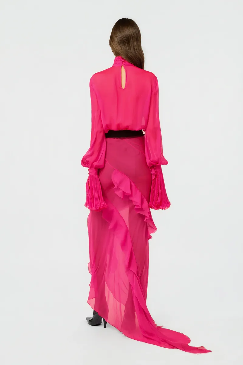 Roberto Cavalli Pink Silk Chiffon Dress | Thumbnail 3 Roberto Cavalli Pink Silk Chiffon Dress | Thumbnail 3