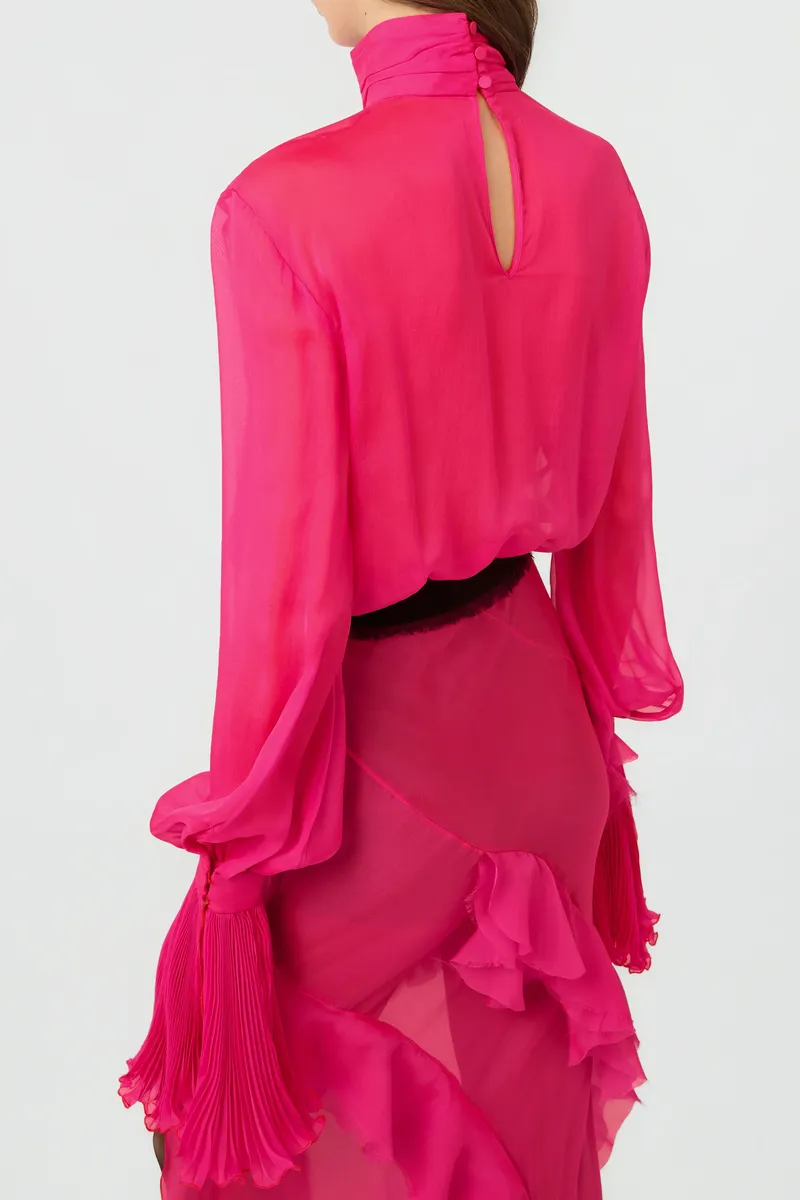 Roberto Cavalli Pink Silk Chiffon Dress | Thumbnail 5 Roberto Cavalli Pink Silk Chiffon Dress | Thumbnail 5