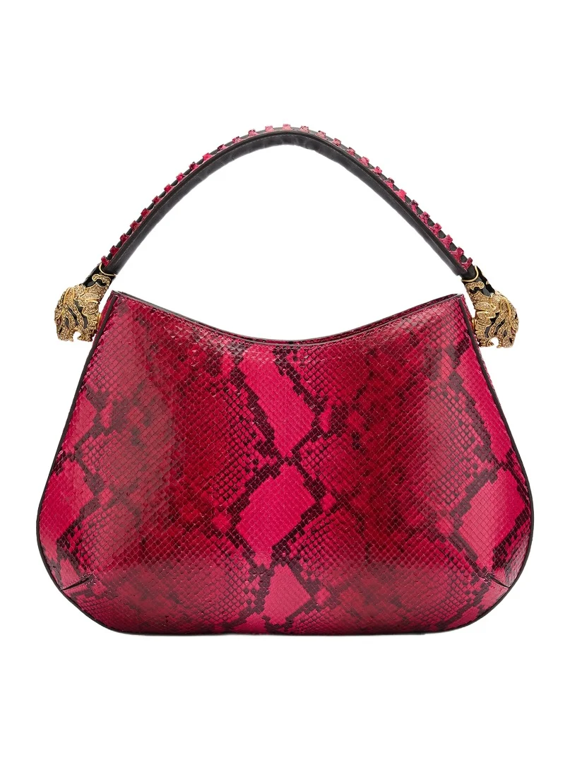 Roberto Cavalli Python-Print Hobo Roar Bag