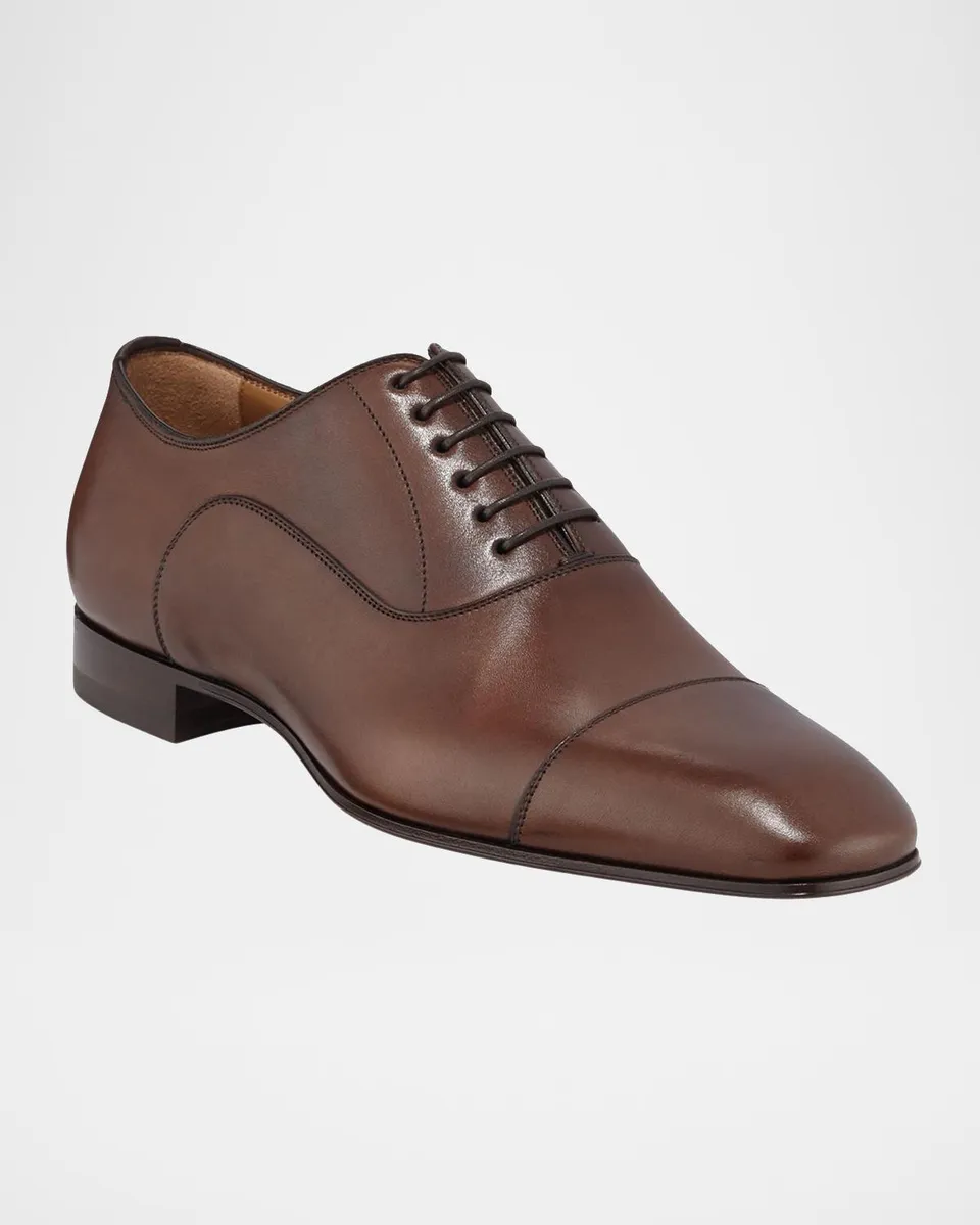 Christian Louboutin Greggo Men's Lace-Up Leather Dress Shoes | Thumbnail 2 Christian Louboutin Greggo Men's Lace-Up Leather Dress Shoes | Thumbnail 2