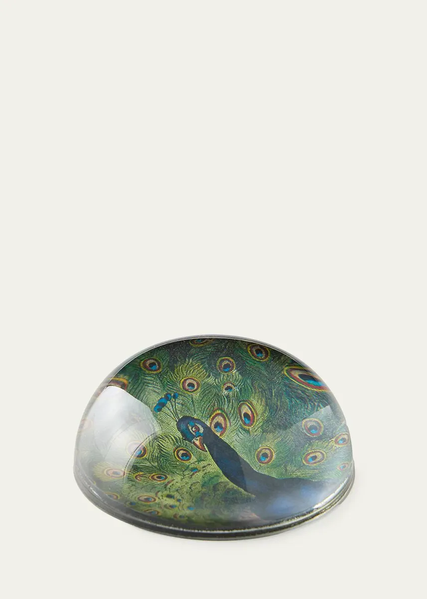 John Derian Peacock Dome Paperweight | Thumbnail 2