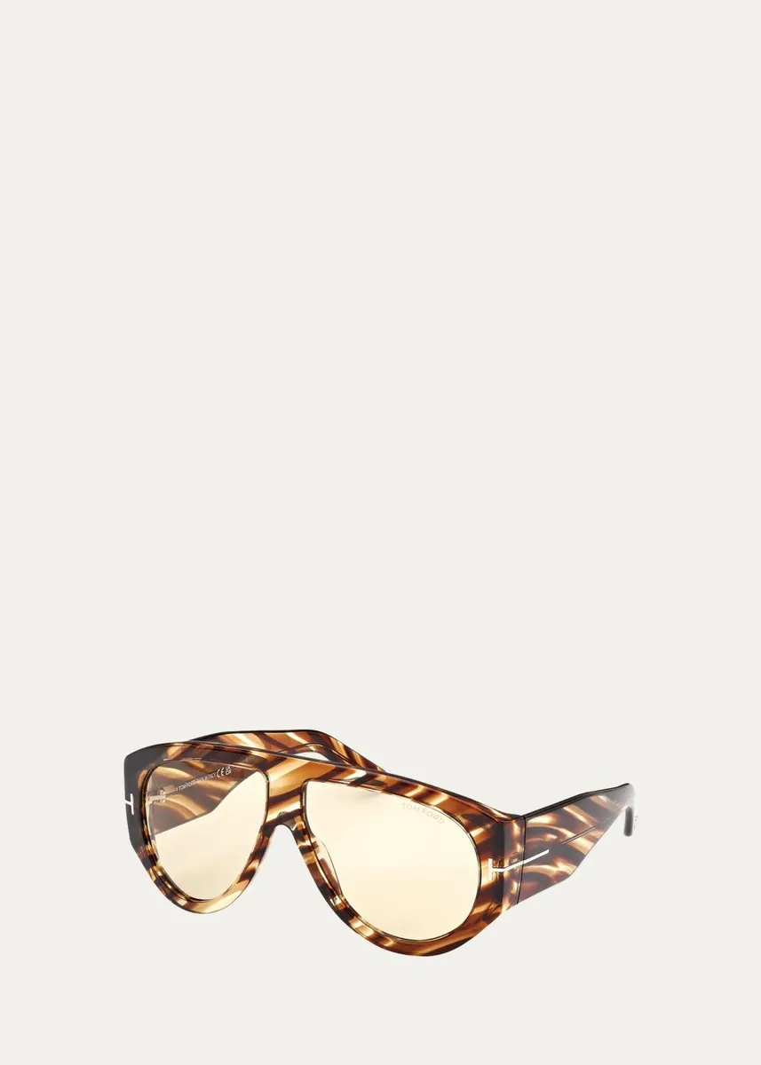Tom Ford Patterned Round Acetate Sunglasses | Thumbnail 2