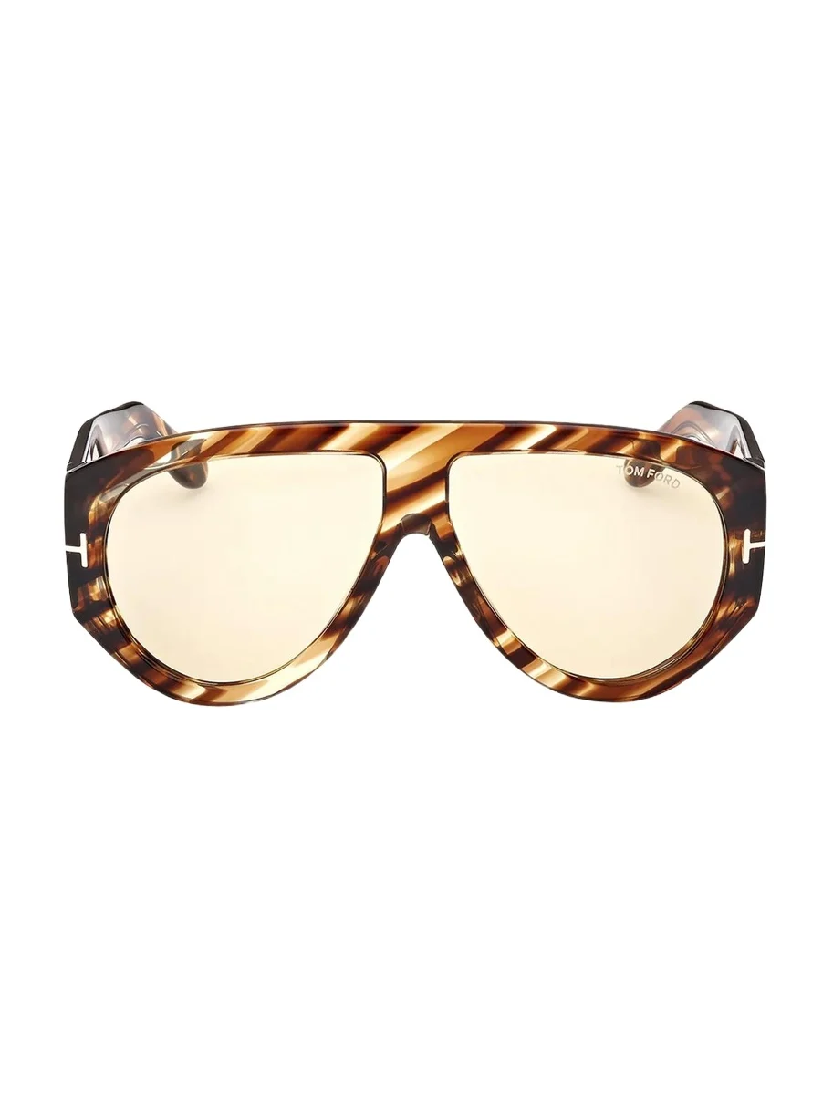 Tom Ford Patterned Round Acetate Sunglasses