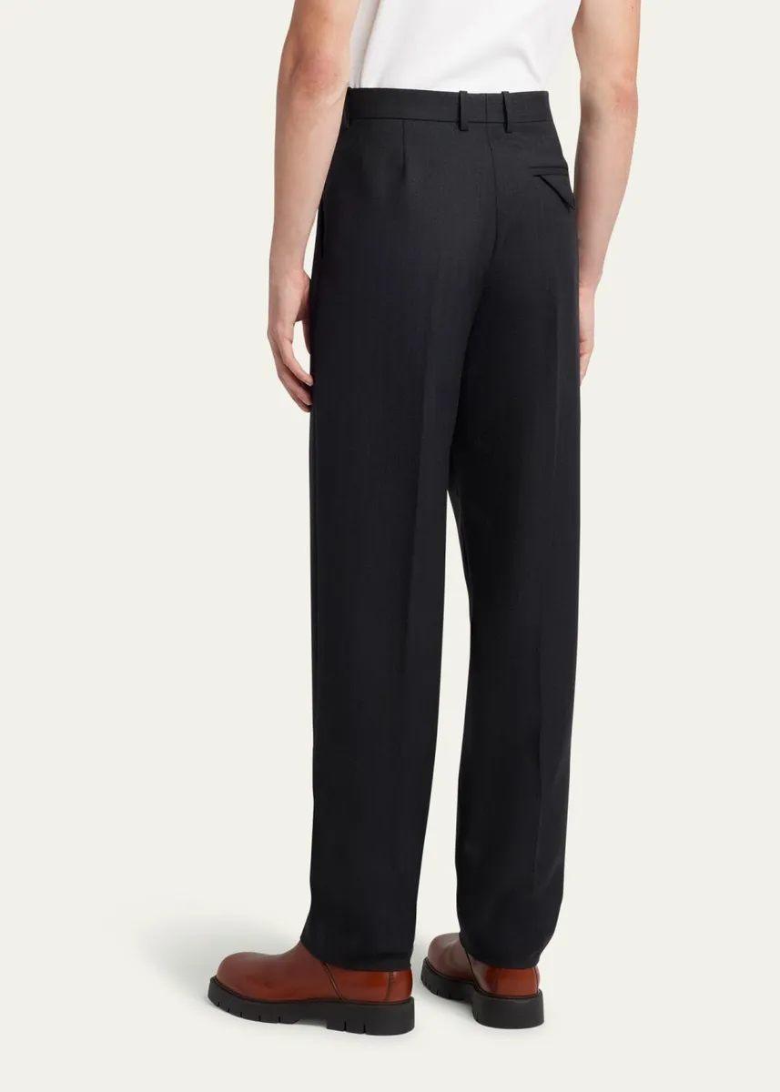Bottega Veneta Men's Subtle Stripe Pleated Pants | Thumbnail 3 Bottega Veneta Men's Subtle Stripe Pleated Pants | Thumbnail 3
