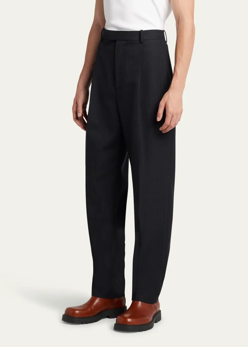 Bottega Veneta Men's Subtle Stripe Pleated Pants | Thumbnail 4 Bottega Veneta Men's Subtle Stripe Pleated Pants | Thumbnail 4