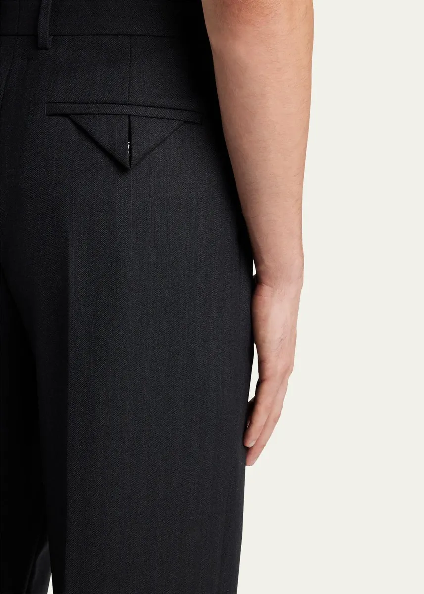 Bottega Veneta Men's Subtle Stripe Pleated Pants | Thumbnail 5 Bottega Veneta Men's Subtle Stripe Pleated Pants | Thumbnail 5