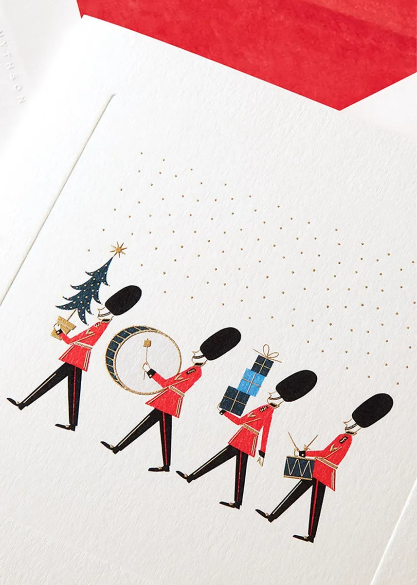 Smythson Royal Guard Folded Cards, Set of 10 | Thumbnail 2