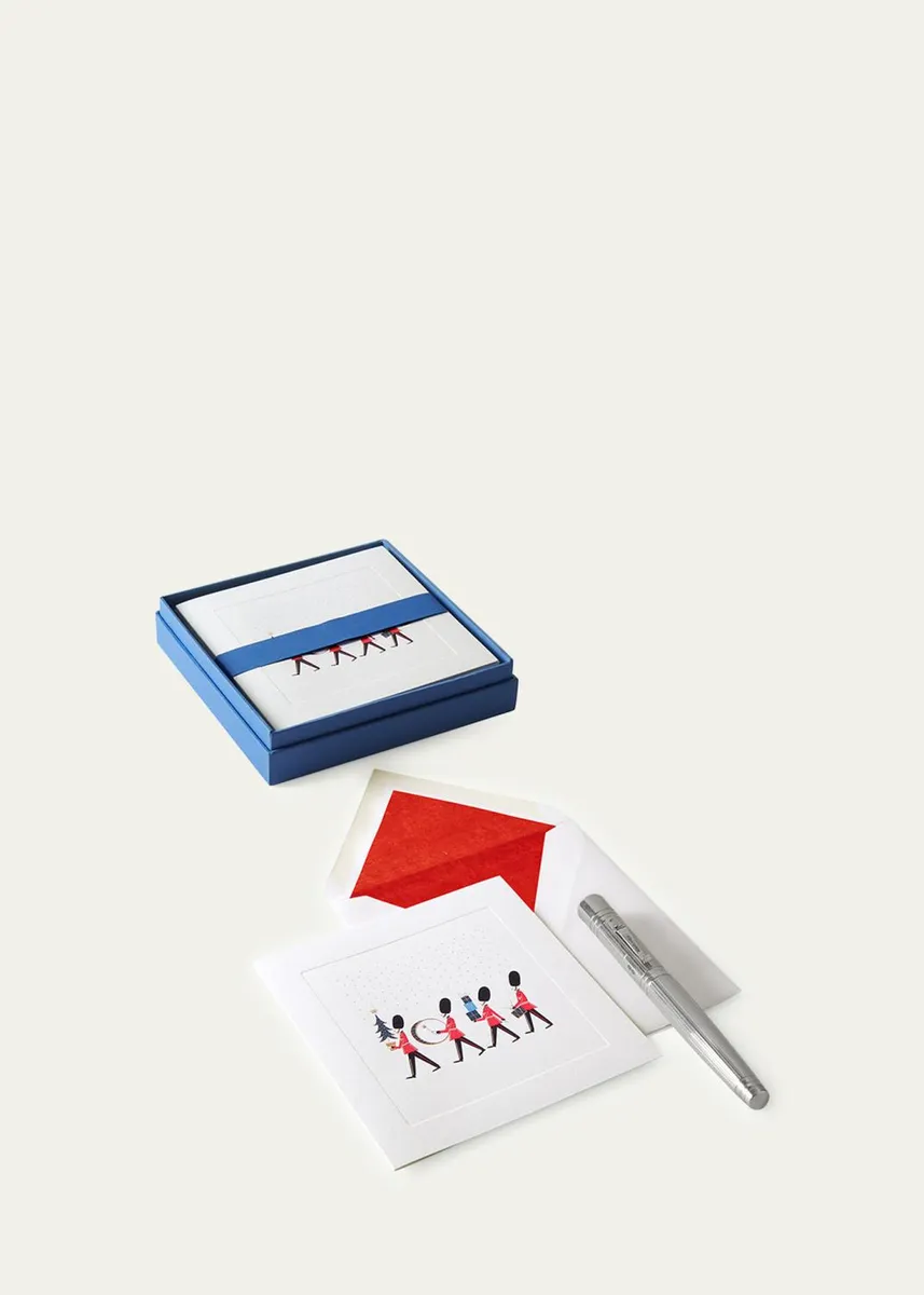 Smythson Royal Guard Folded Cards, Set of 10 | Thumbnail 3