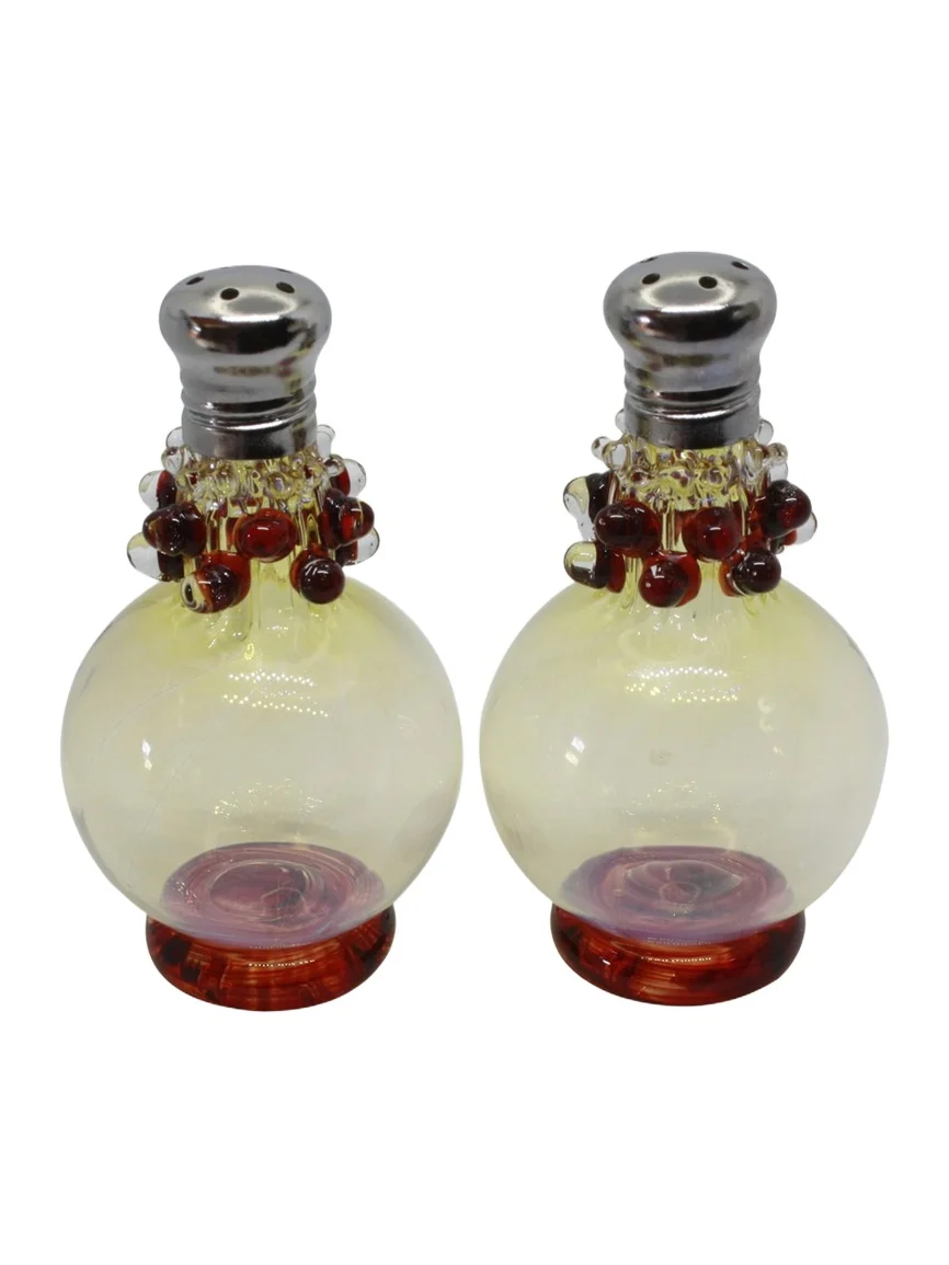 Glass Act Fetival Lace Salt and Pepper Shakers