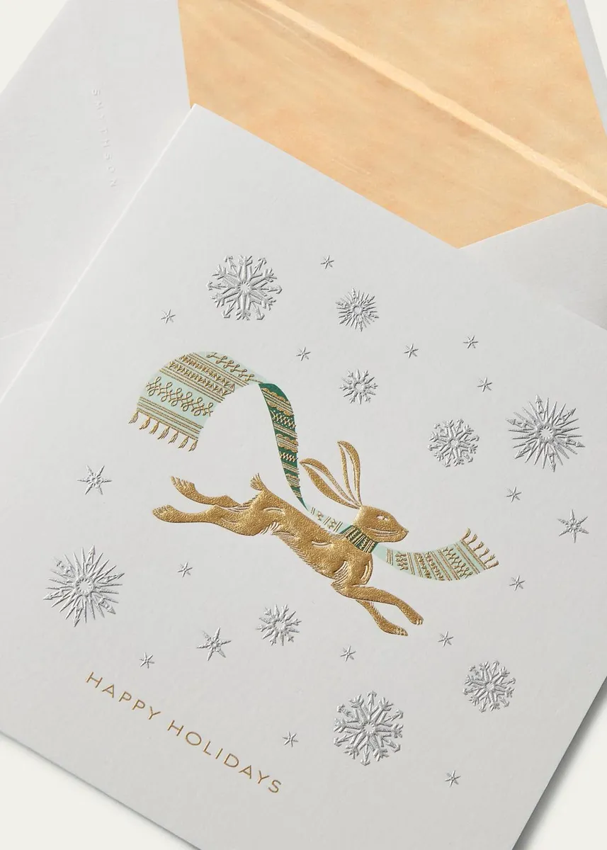 Smythson Happy Holidays Cards, Set of 10 | Thumbnail 2