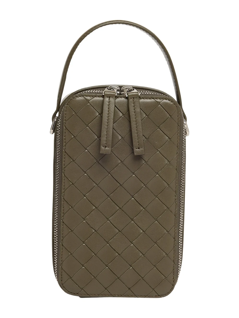 Bottega Veneta Men's Getaway Leather Crossbody Phone Pouch