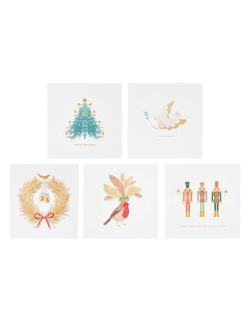 Assorted Festive Greeting Cards, Set of 10 Assorted Festive Greeting Cards, Set of 10