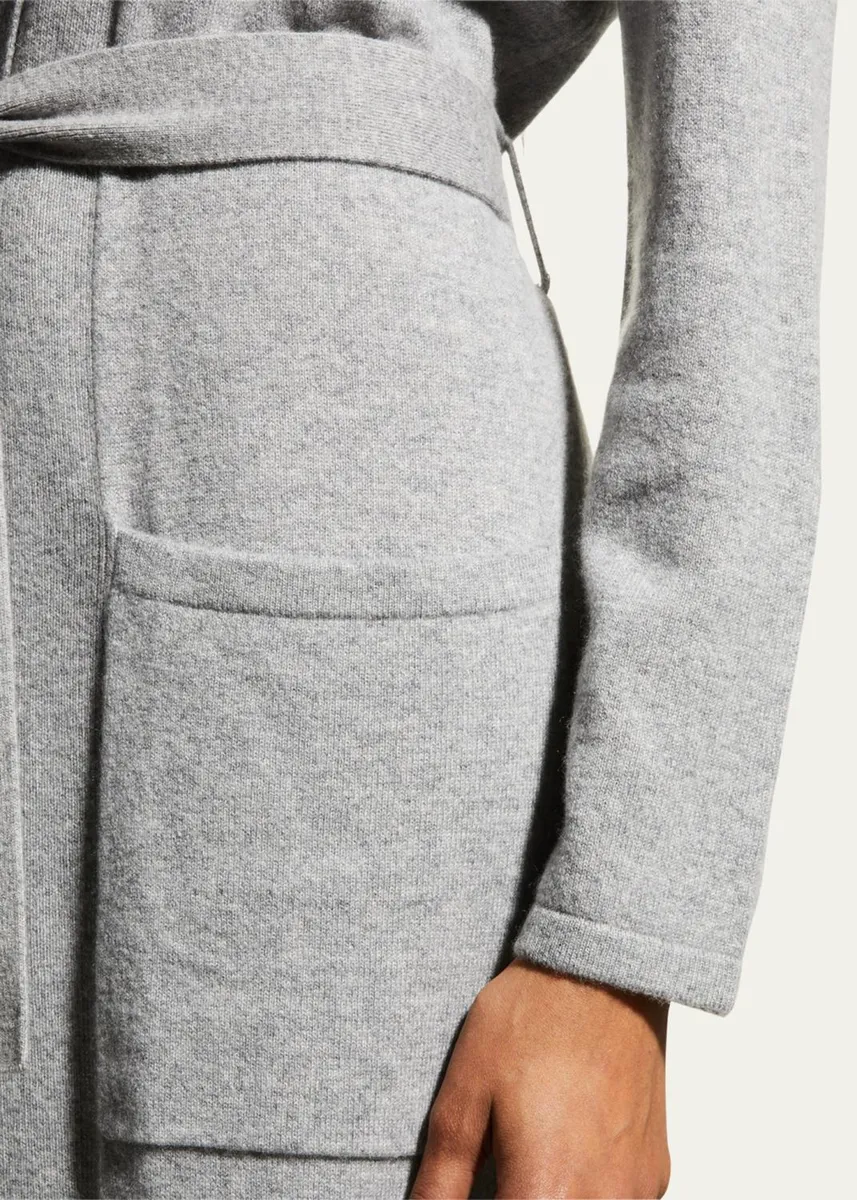 Arlotta Cashmere Long Cashmere Robe with Shawl Collar | Thumbnail 5