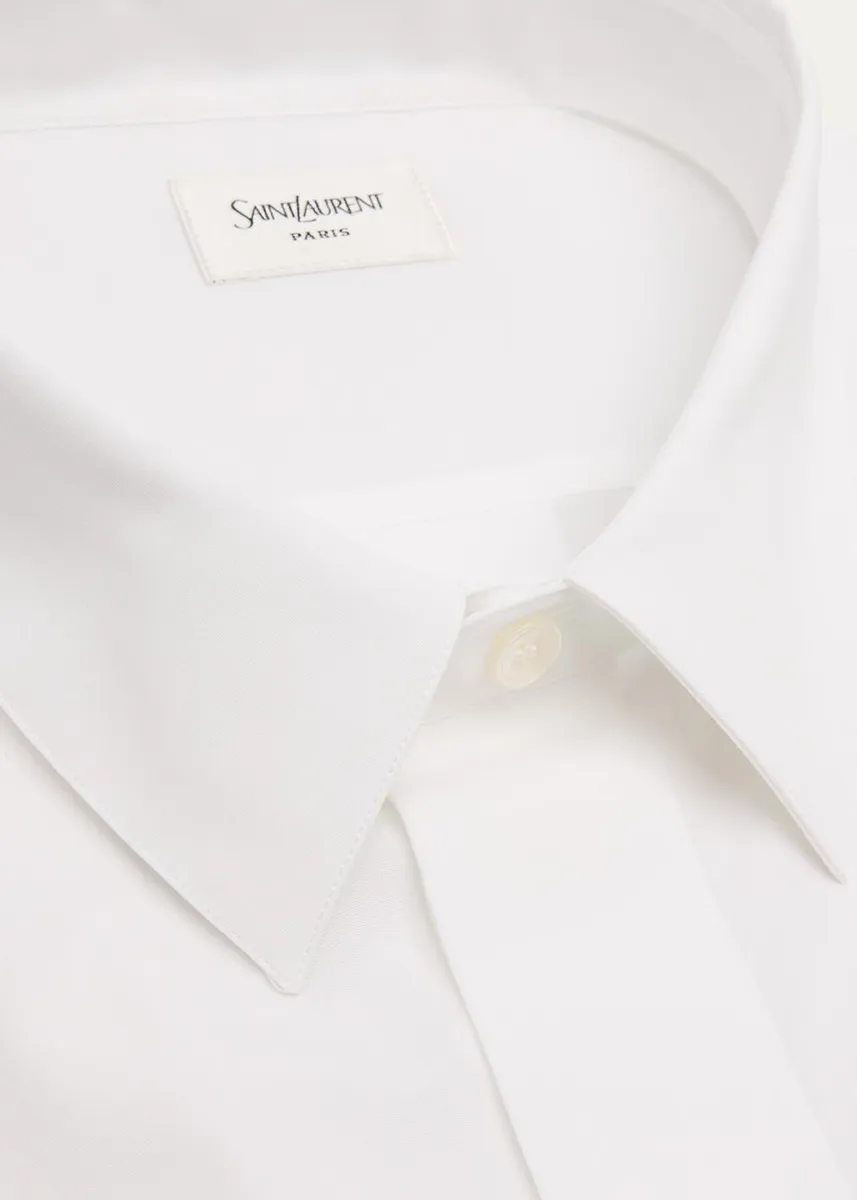 Saint Laurent Men's Poplin Dress Shirt | Thumbnail 2