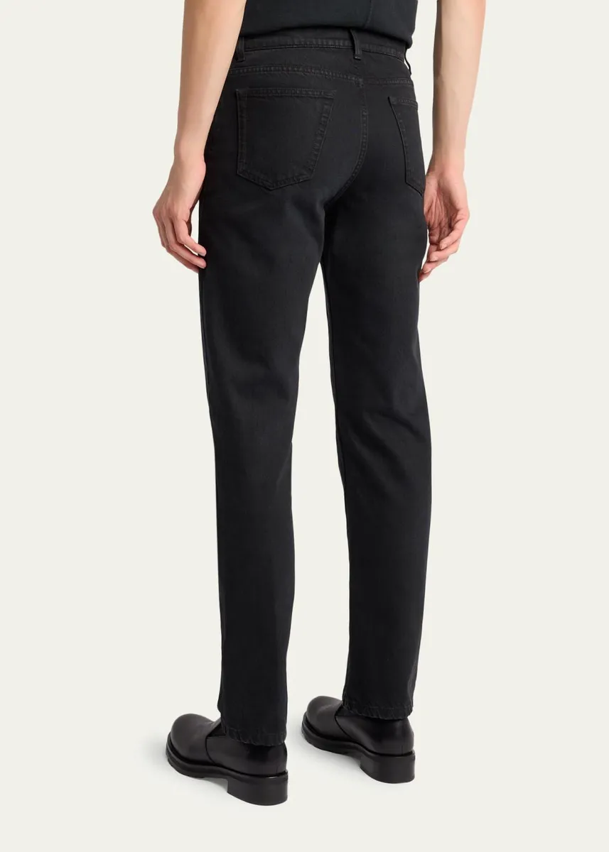 The Row Men's Slim Fit Black Denim Five-Pocket Pants | Thumbnail 3 The Row Men's Slim Fit Black Denim Five-Pocket Pants | Thumbnail 3