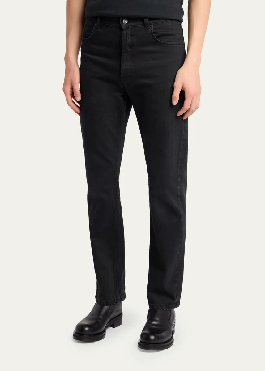 The Row Men's Slim Fit Black Denim Five-Pocket Pants | Thumbnail 4 The Row Men's Slim Fit Black Denim Five-Pocket Pants | Thumbnail 4