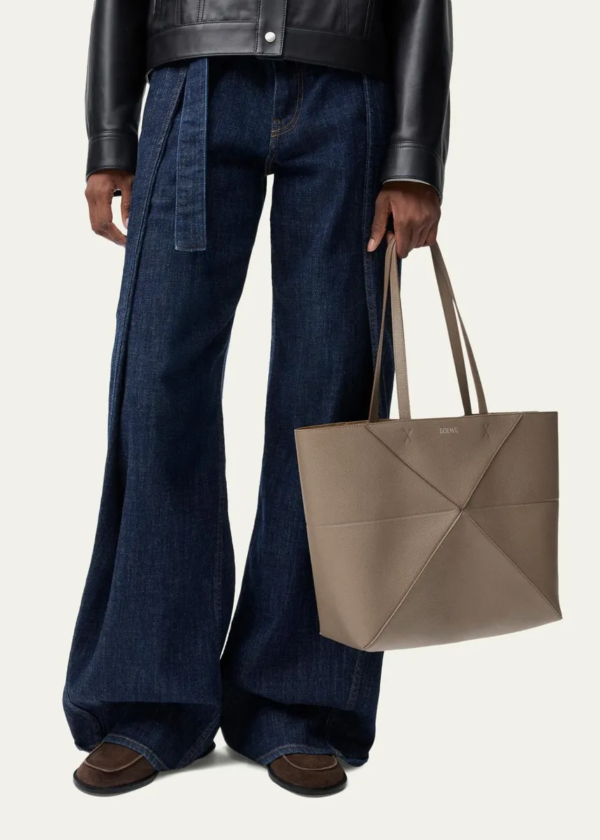Loewe Puzzle Fold Tote Bag in Leather | Thumbnail 2 Loewe Puzzle Fold Tote Bag in Leather | Thumbnail 2