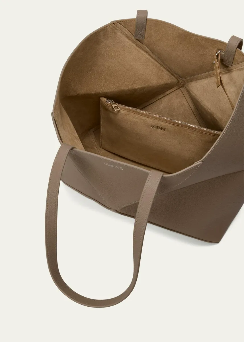 Loewe Puzzle Fold Tote Bag in Leather | Thumbnail 4 Loewe Puzzle Fold Tote Bag in Leather | Thumbnail 4