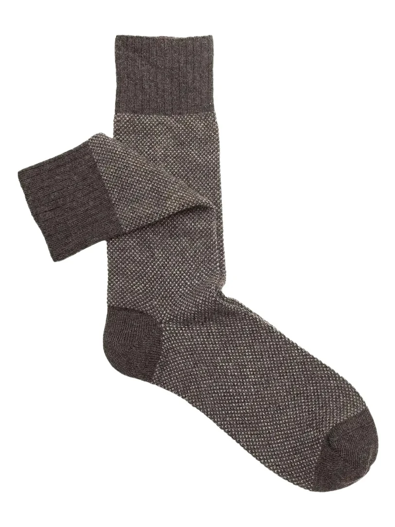 Sozzi Calze Men's Birdseye Oxford Crew Socks