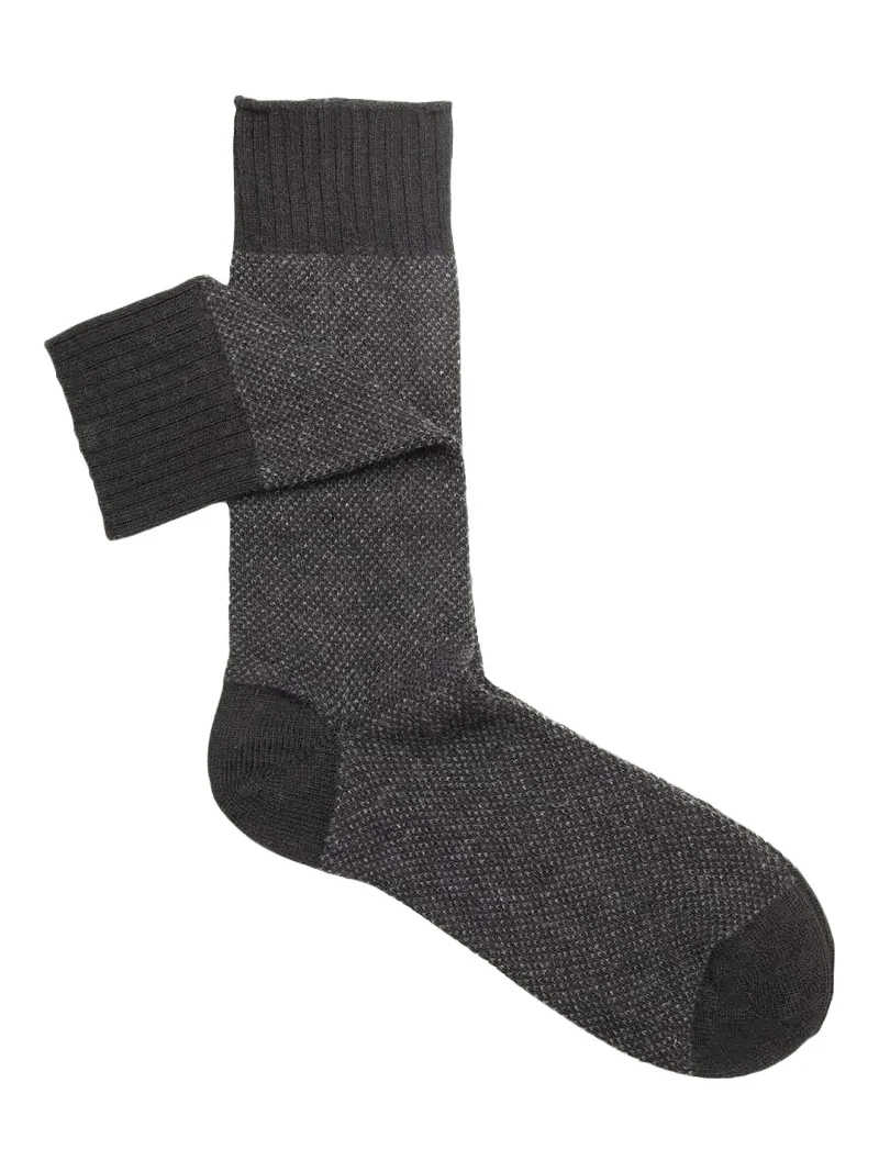 Sozzi Calze Men's Birdseye Oxford Crew Socks