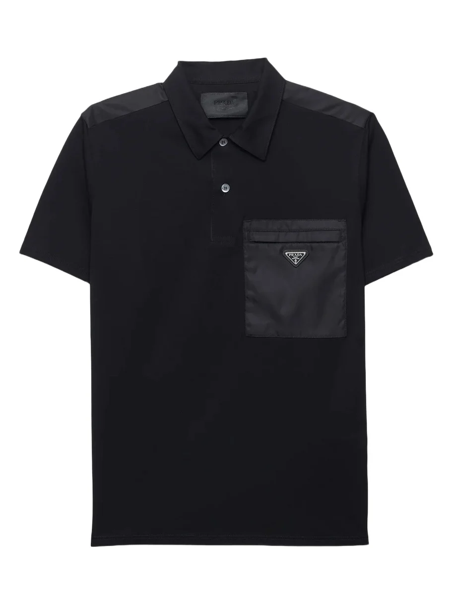Prada Men's Re-Nylon Pocket Polo Shirt