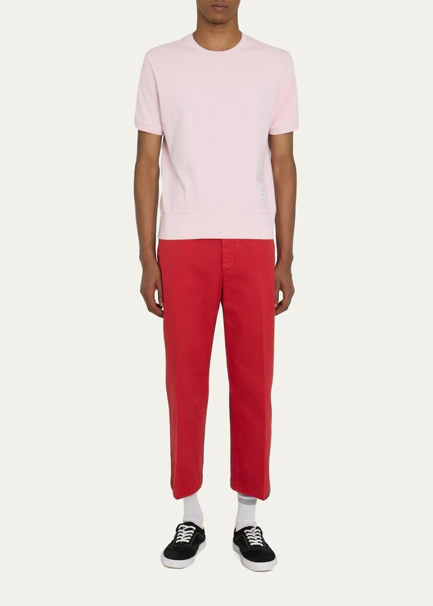Thom Browne Men's Name Tag Crewneck T-Shirt | Thumbnail 2 Thom Browne Men's Name Tag Crewneck T-Shirt | Thumbnail 2
