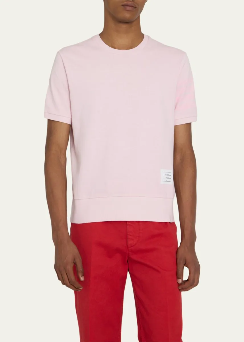 Thom Browne Men's Name Tag Crewneck T-Shirt | Thumbnail 4 Thom Browne Men's Name Tag Crewneck T-Shirt | Thumbnail 4