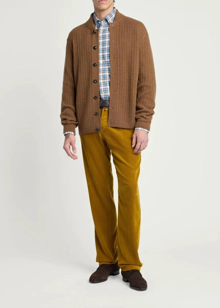 Kiton Men's Cashmere Rib Cardigan Sweater | Thumbnail 2 Kiton Men's Cashmere Rib Cardigan Sweater | Thumbnail 2