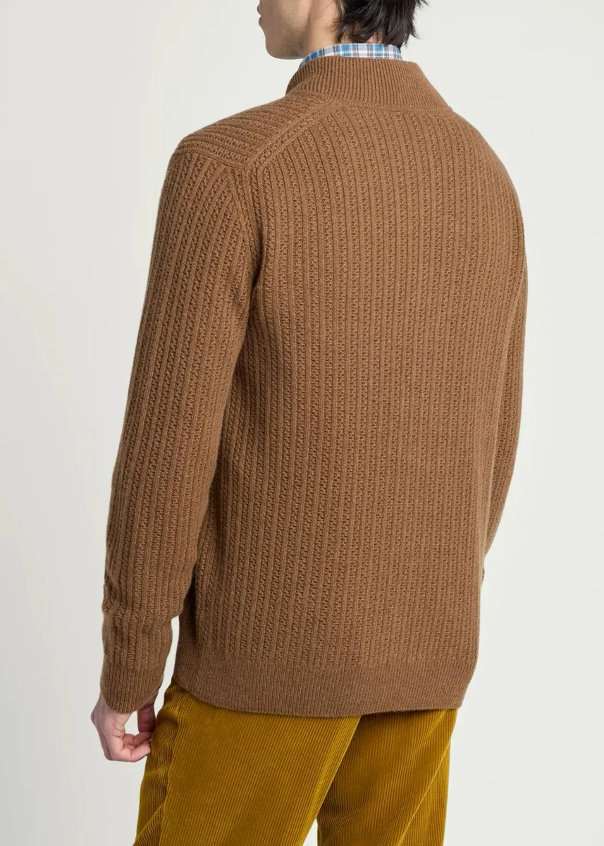Kiton Men's Cashmere Rib Cardigan Sweater | Thumbnail 3 Kiton Men's Cashmere Rib Cardigan Sweater | Thumbnail 3