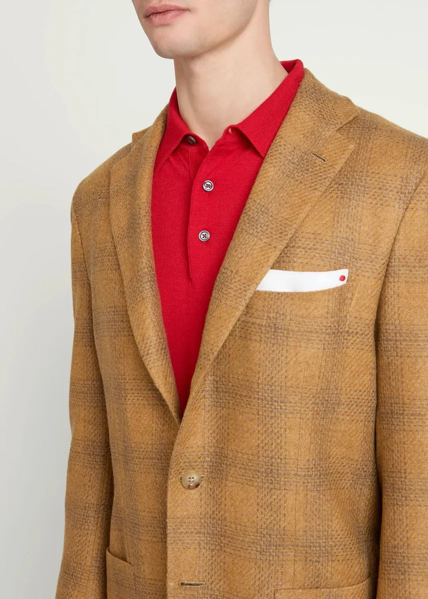 Kiton Men's Plaid Cashmere Single-Breasted Sport Coat | Thumbnail 5 Kiton Men's Plaid Cashmere Single-Breasted Sport Coat | Thumbnail 5