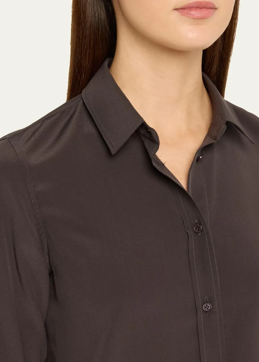 Nili Lotan Gaia Silk Button-Front Shirt | Thumbnail 5 Nili Lotan Gaia Silk Button-Front Shirt | Thumbnail 5
