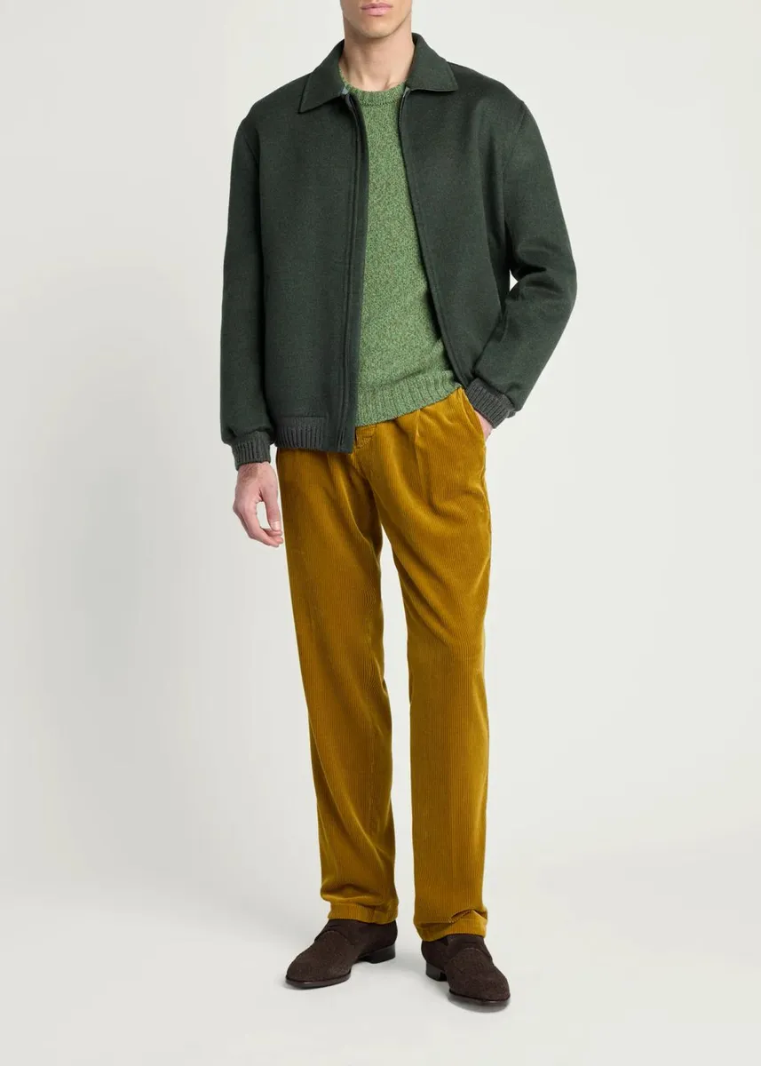 Kiton Men's Cashmere Mouline Crewneck Sweater | Thumbnail 2 Kiton Men's Cashmere Mouline Crewneck Sweater | Thumbnail 2